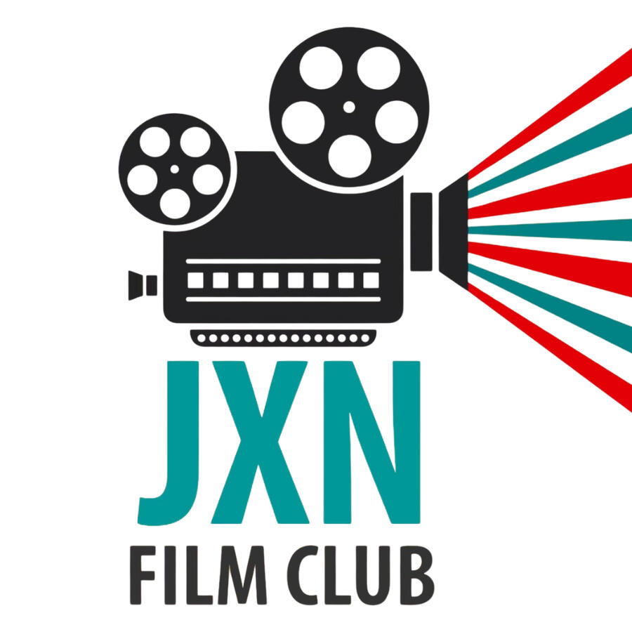 JXN Film Club Logo Jackson Film Club Logo (a film camera with rays of light emitting from the lens)